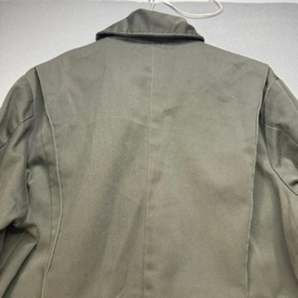 VTG Military Style Insulated Coveralls Jumpsuit Regular Fit Large Green Cotton